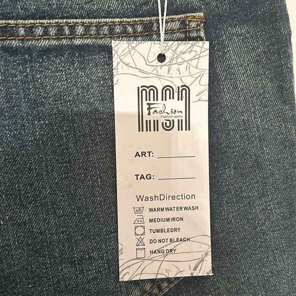 🎈3/$25🎈NWT Men’s Destructed Skinny Jeans 34x30 - Picture 6 of 7